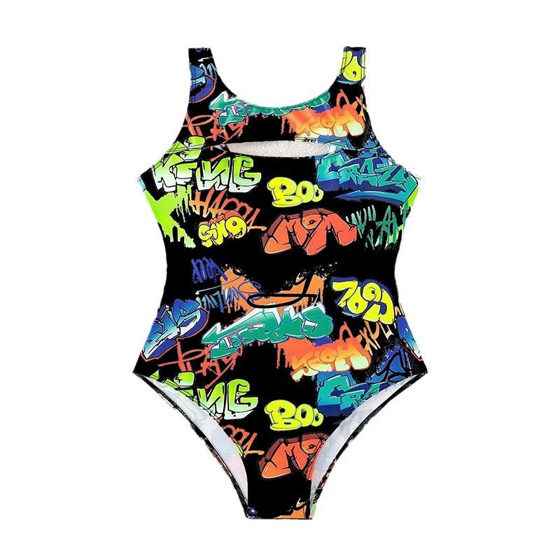 Women's High-Neck Keyhole Cutout One-Piece Swimsuit with Wide Straps view 4
