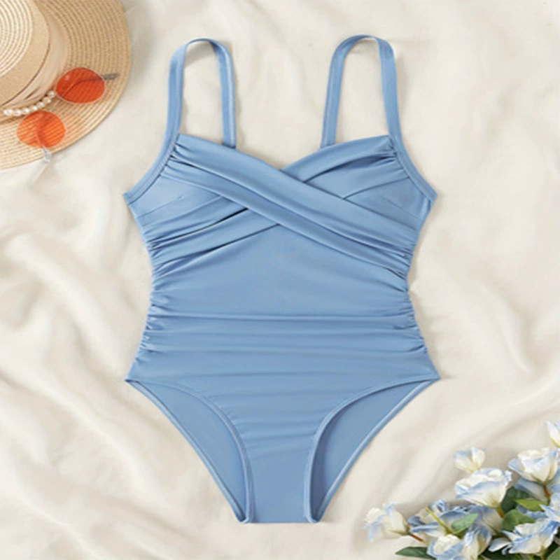 Women's Twist Front Ruched One Piece Swimsuit view 6