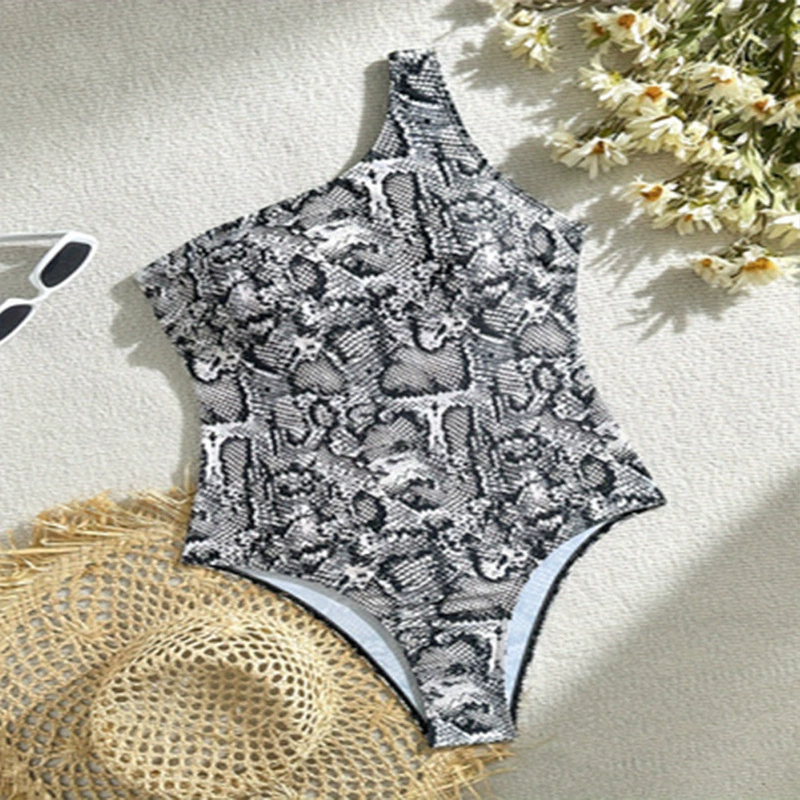 Women's Asymmetric One Shoulder One Piece Swimsuit view 6