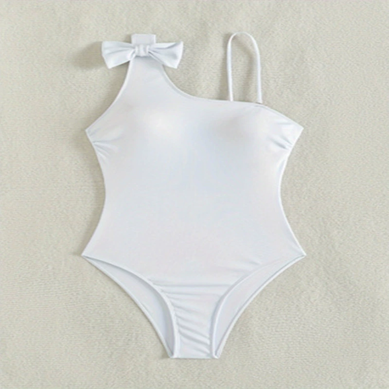 Women’s One Shoulder Bow Knot One Piece Swimsuit