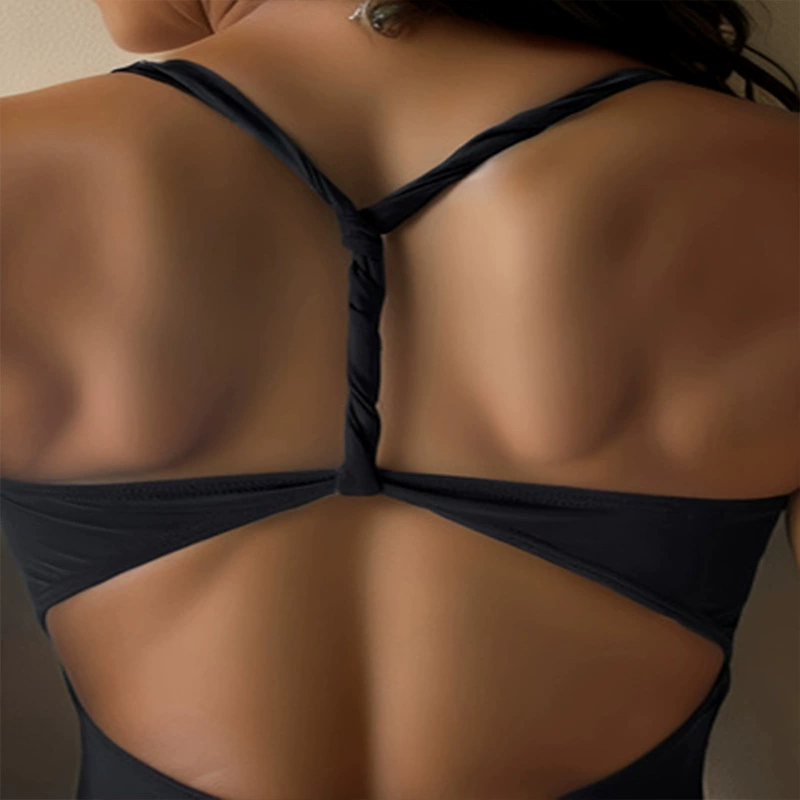 Women's Deep V-Neck Open Back One-Piece Swimsuit view 3