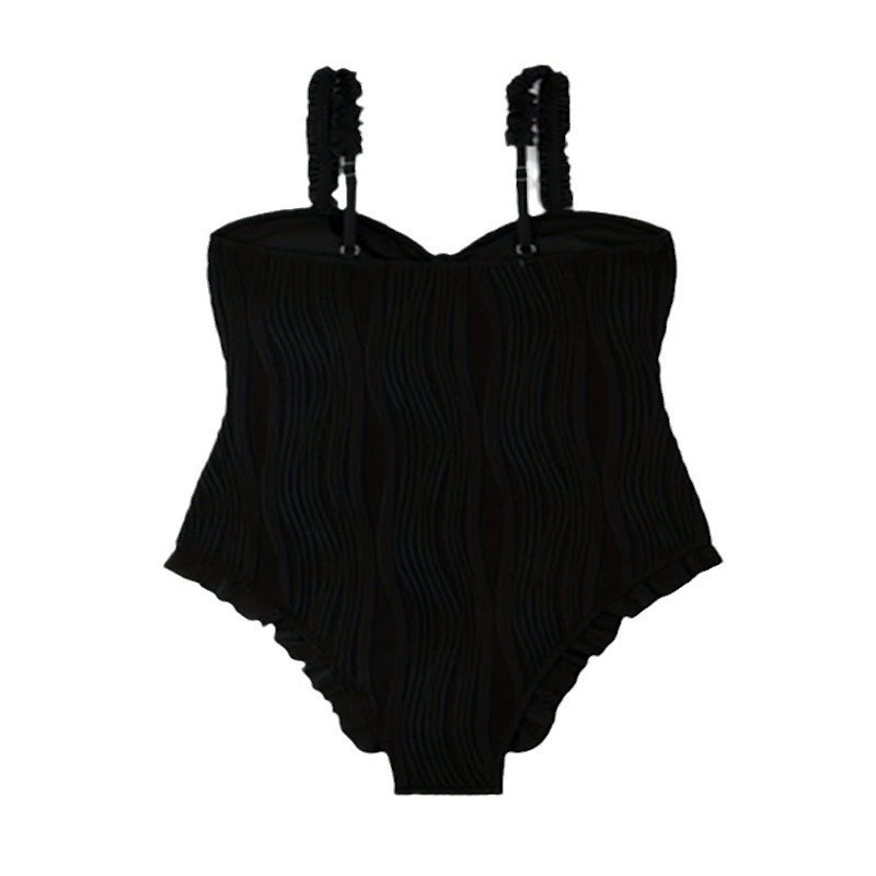 Women's Tie Front Ruffle Strap One-Piece Swimsuit view 5