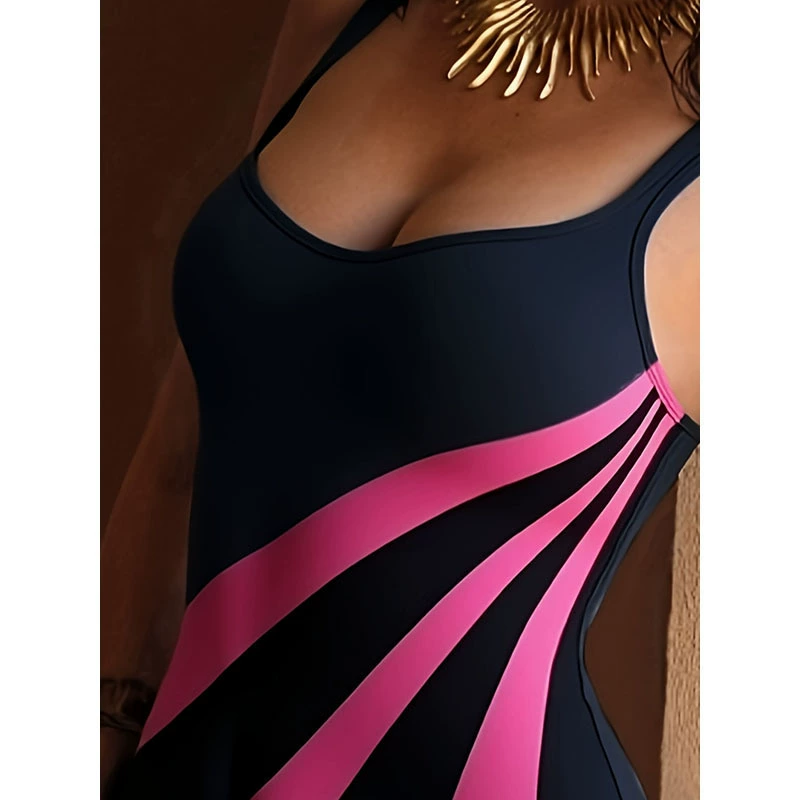 Women's Scoop Neck High-Cut One-Piece Swimsuit view 4