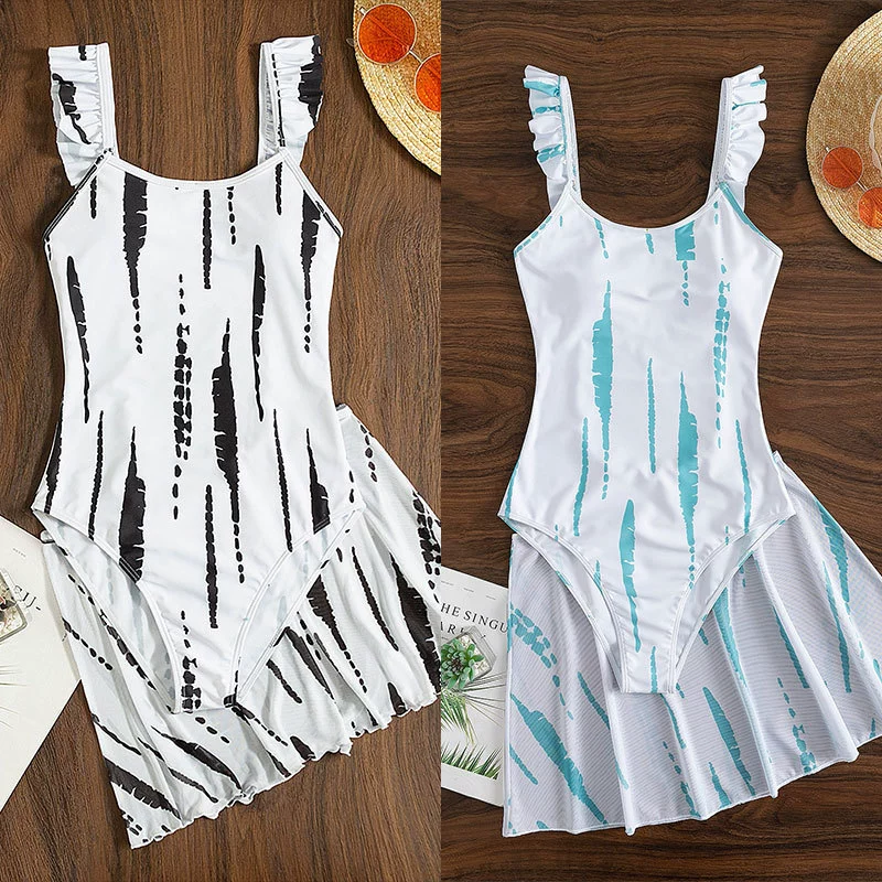 Women's Ruffle Strap Skirted One-Piece Swimsuit view 3