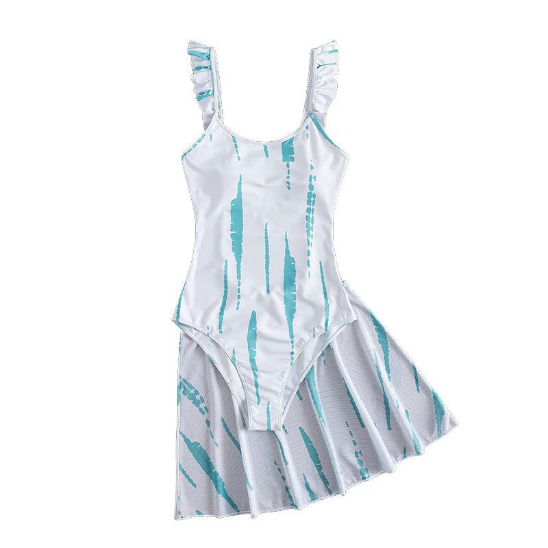 Women's Ruffle Strap Skirted One-Piece Swimsuit view 4