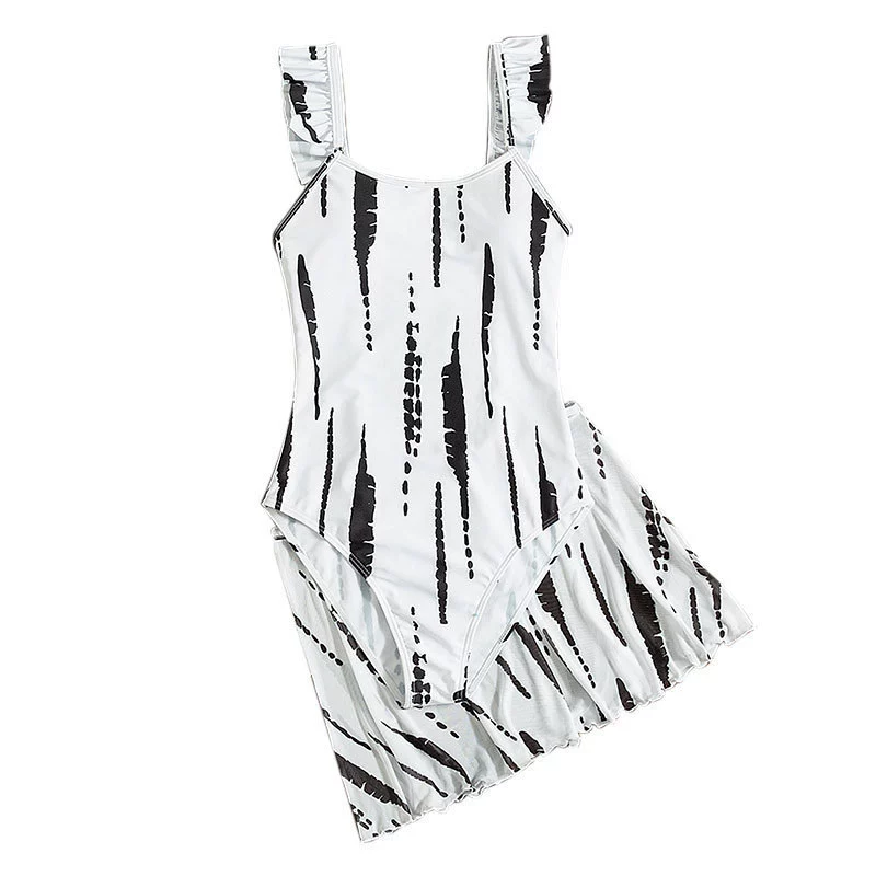 Women's Ruffle Strap Skirted One-Piece Swimsuit view 6