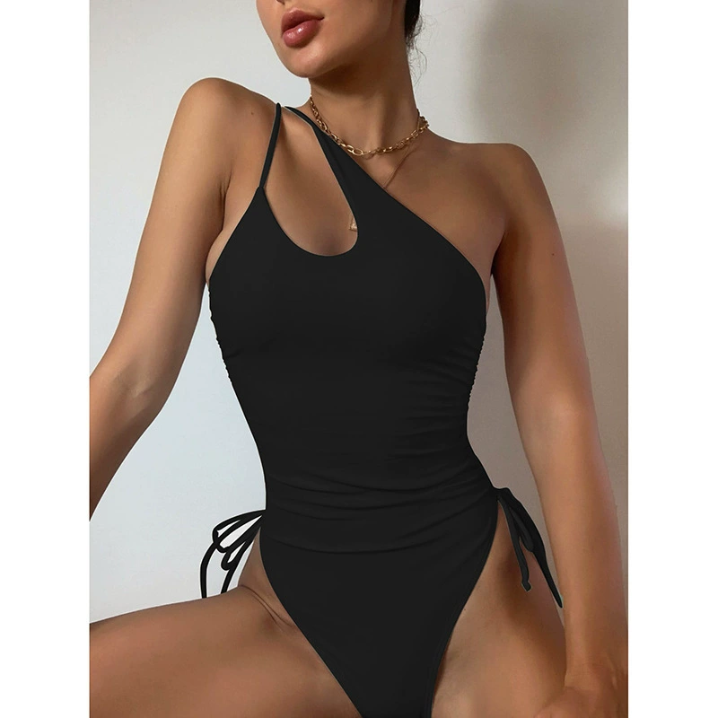 Women's One Shoulder Cutout Ruched One Piece Swimsuit view 2