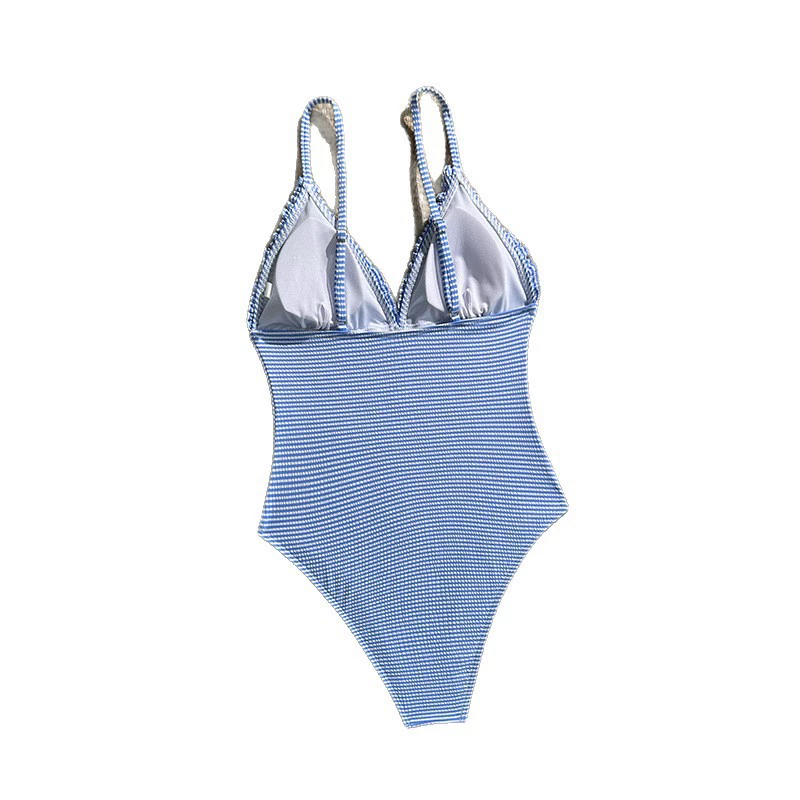 Triangle Cup One-Piece Swimsuit with Adjustable Spaghetti Straps view 5