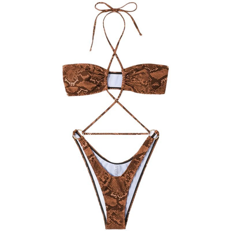 Halter Neck Cutout One-Piece Swimsuit view 5