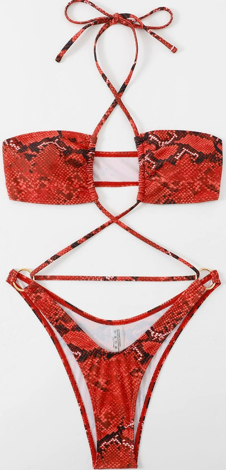 Halter Neck Cutout One-Piece Swimsuit view 6