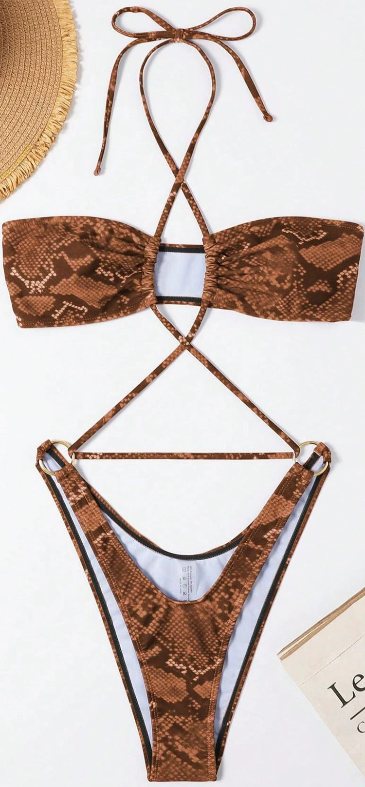 Halter Neck Cutout One-Piece Swimsuit view 7