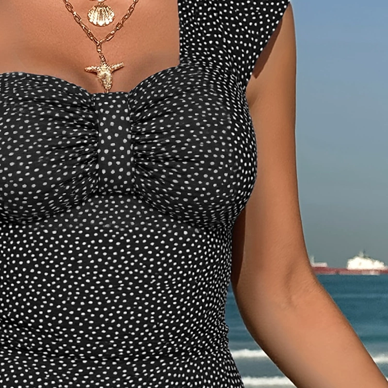 One-Shoulder Ruffle Swimsuit with Twist Front and Back Cutout view 4