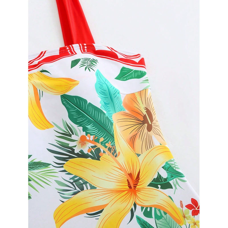 One-Piece Swimsuit with Matching Cover-Up Skirt view 4