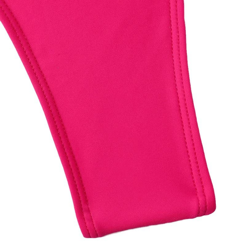 V-Neck Backless One-Piece Swimsuit with High Cut Legs view 5