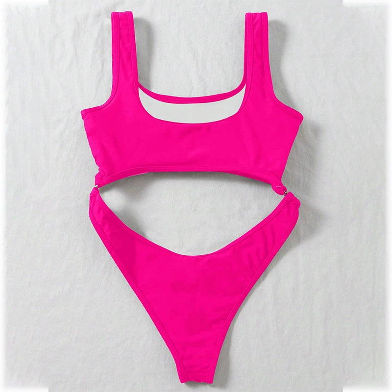 Cutout One-Piece Swimsuit with High-Cut Legs view 3