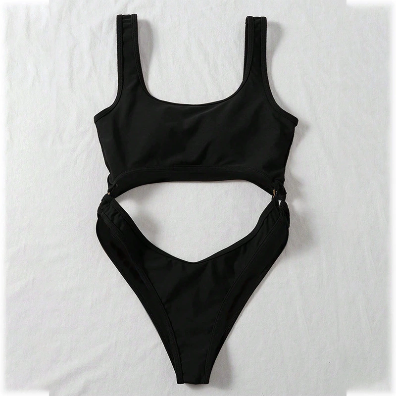 Cutout One-Piece Swimsuit with High-Cut Legs view 4