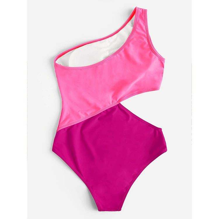 One-Shoulder Cutout High-Waist One-Piece Swimsuit