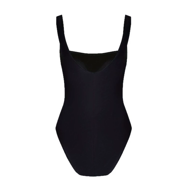 Square Neck Ruched One-Piece Swimsuit with Wide Straps view 5