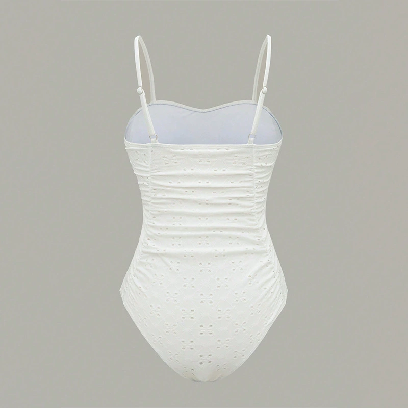 Spaghetti Strap Ruched One-Piece Swimsuit