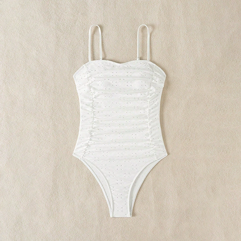Spaghetti Strap Ruched One-Piece Swimsuit view 3
