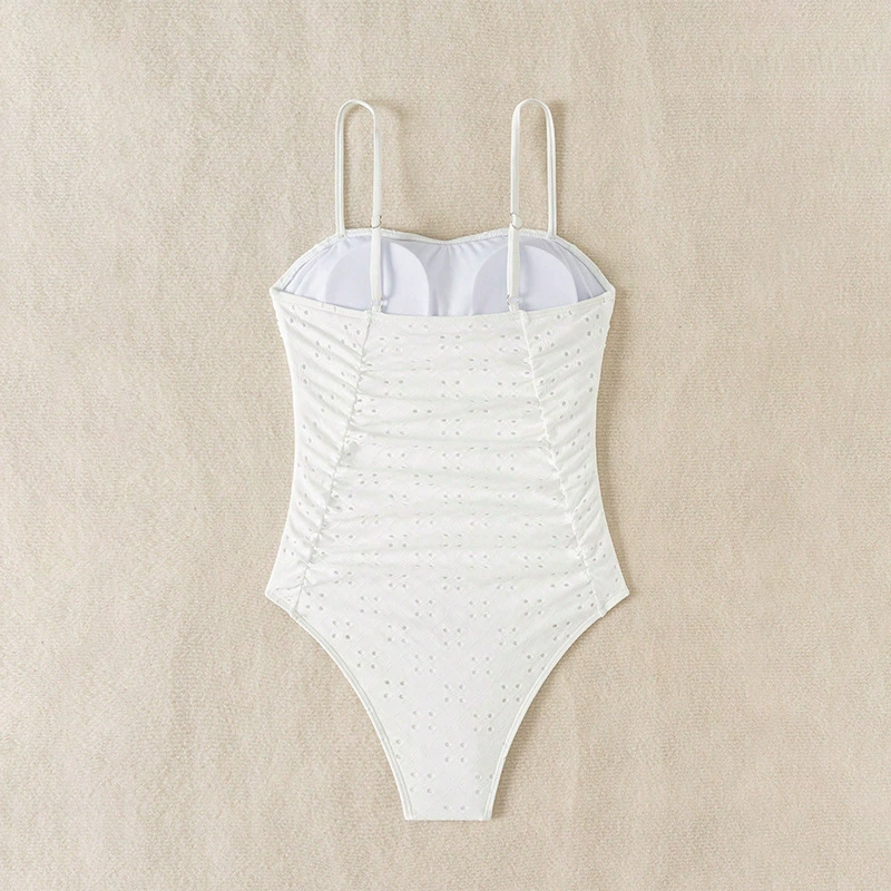 Spaghetti Strap Ruched One-Piece Swimsuit view 4
