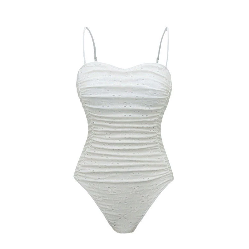 Spaghetti Strap Ruched One-Piece Swimsuit view 5