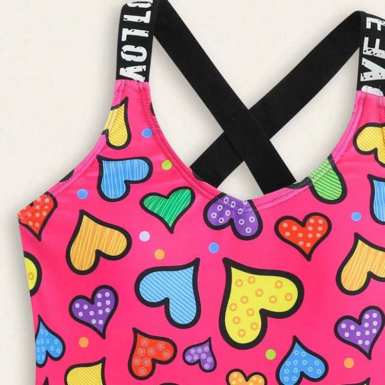V-Neck Cross-Strap One-Piece Swimsuit