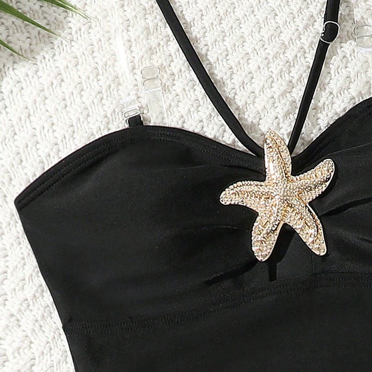 Girls' Halter Neck One-Piece Swimsuit view 3