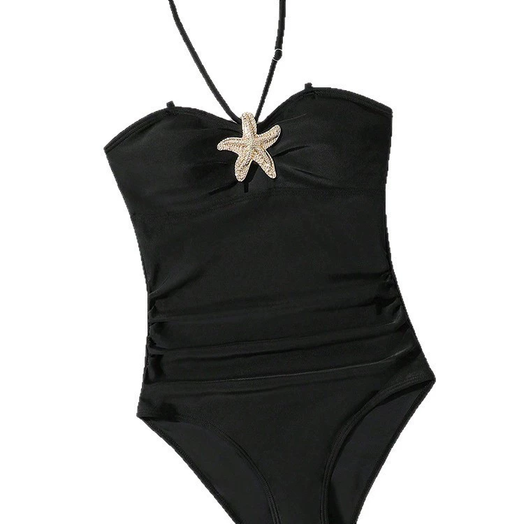 Girls' Halter Neck One-Piece Swimsuit view 5