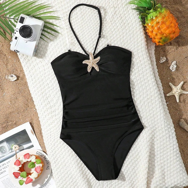 Girls' Halter Neck One-Piece Swimsuit view 6