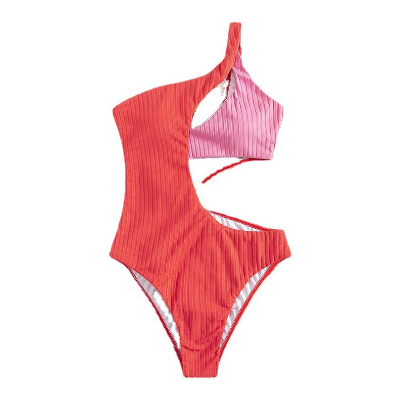 Asymmetrical One-Shoulder Cutout One-Piece Swimsuit view 5