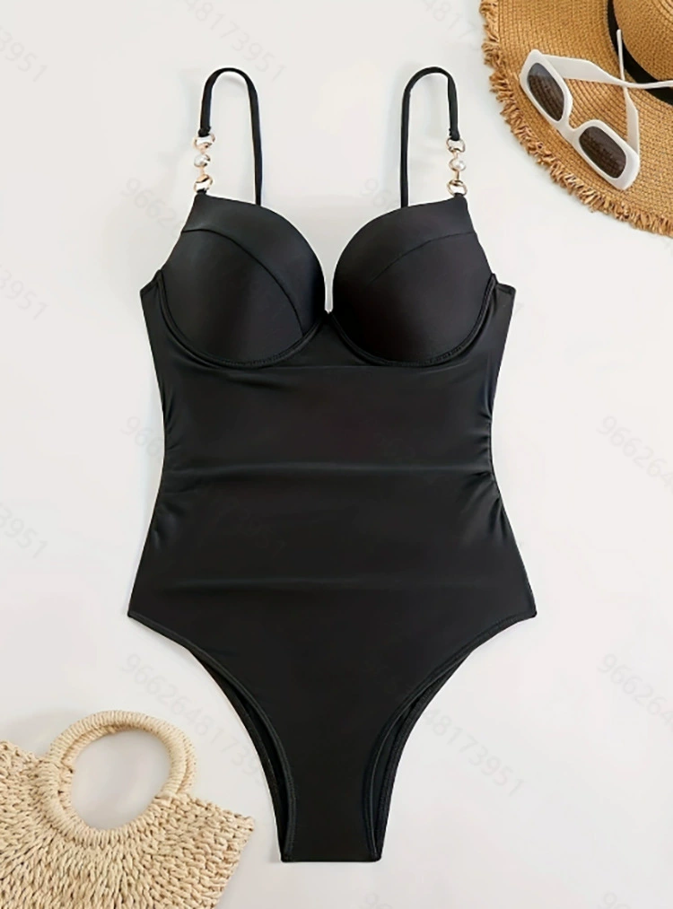 One-Piece Swimsuit with Adjustable Straps and Molded Cups view 5