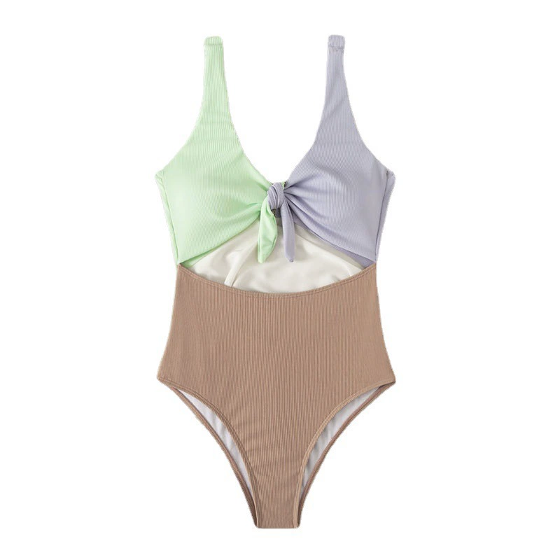 Women's Knotted Front Cutout One-Piece Swimsuit view 5