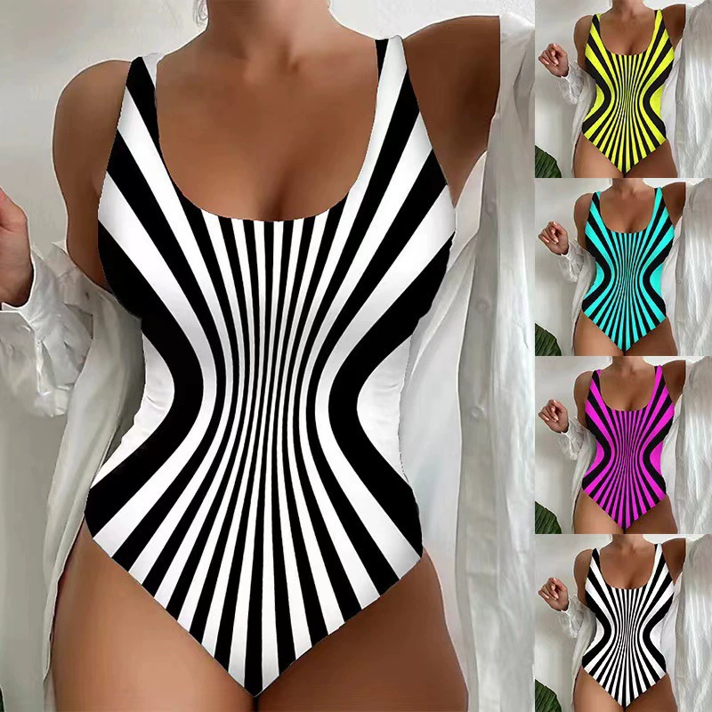 Sleeveless Scoop Neck One-Piece Swimsuit