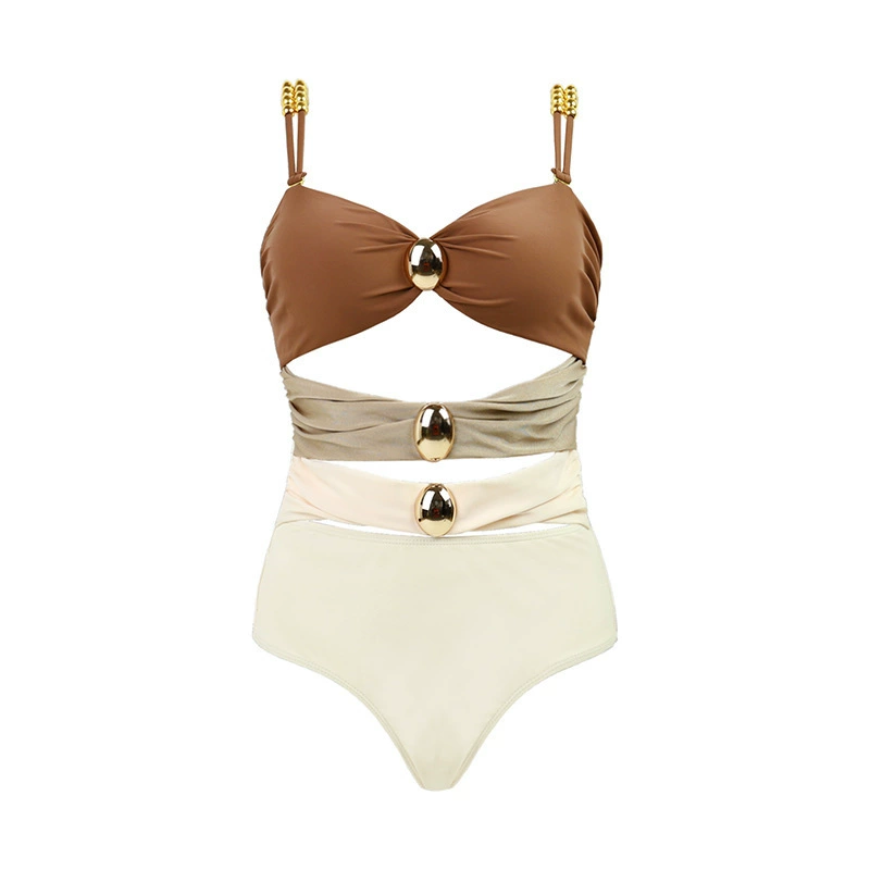 Cutout Bandeau One-Piece Swimsuit with Metal Ring Details view 5