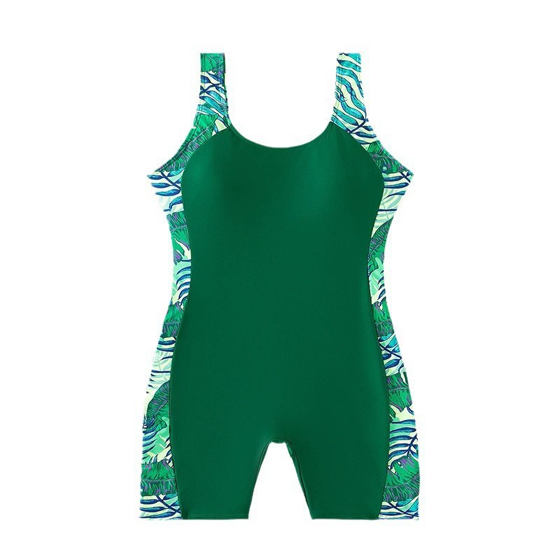 One-Piece Boy-Leg Swimsuit with Scoop Neck and Wide Straps view 5