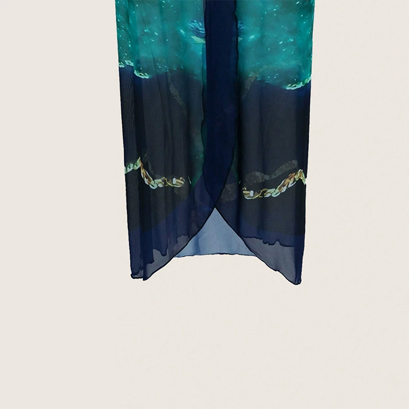 Two-Piece Swimsuit Set with Tie-Shoulder One-Piece and Sarong view 4