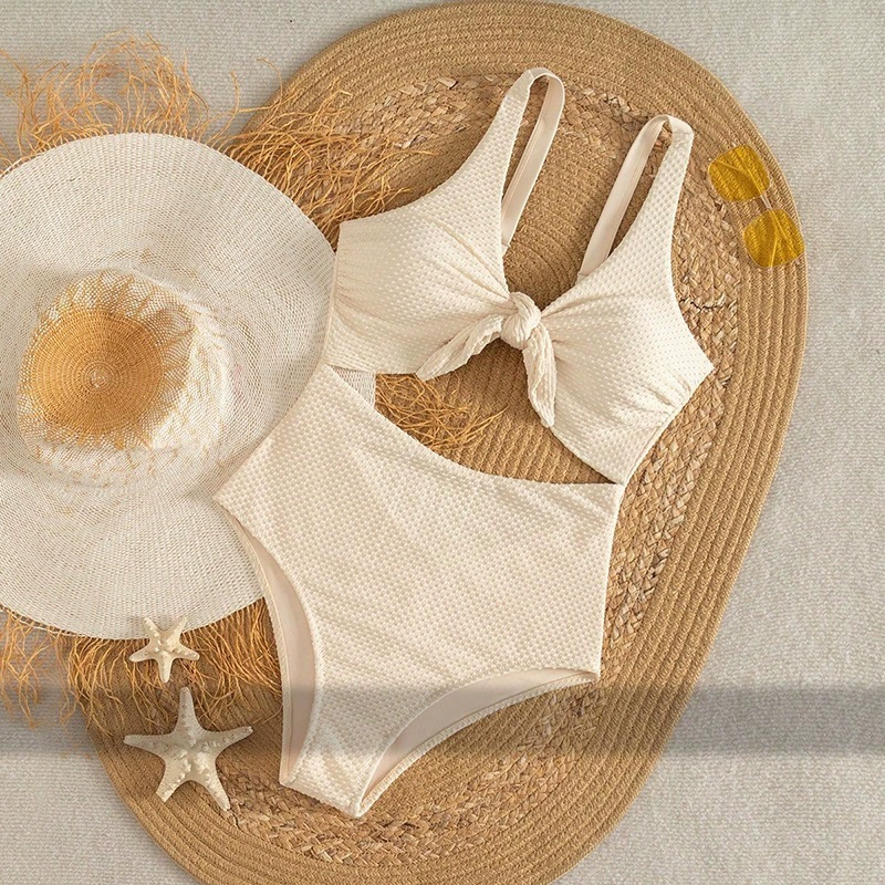 Knot Front Cutout One Piece Swimsuit view 4