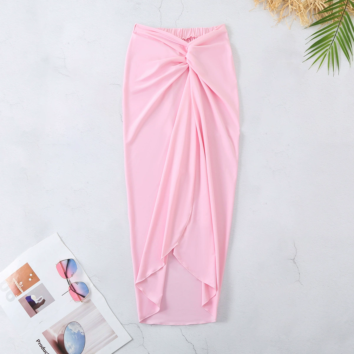 Cutout One-Piece Swimsuit and Skirt Set view 9