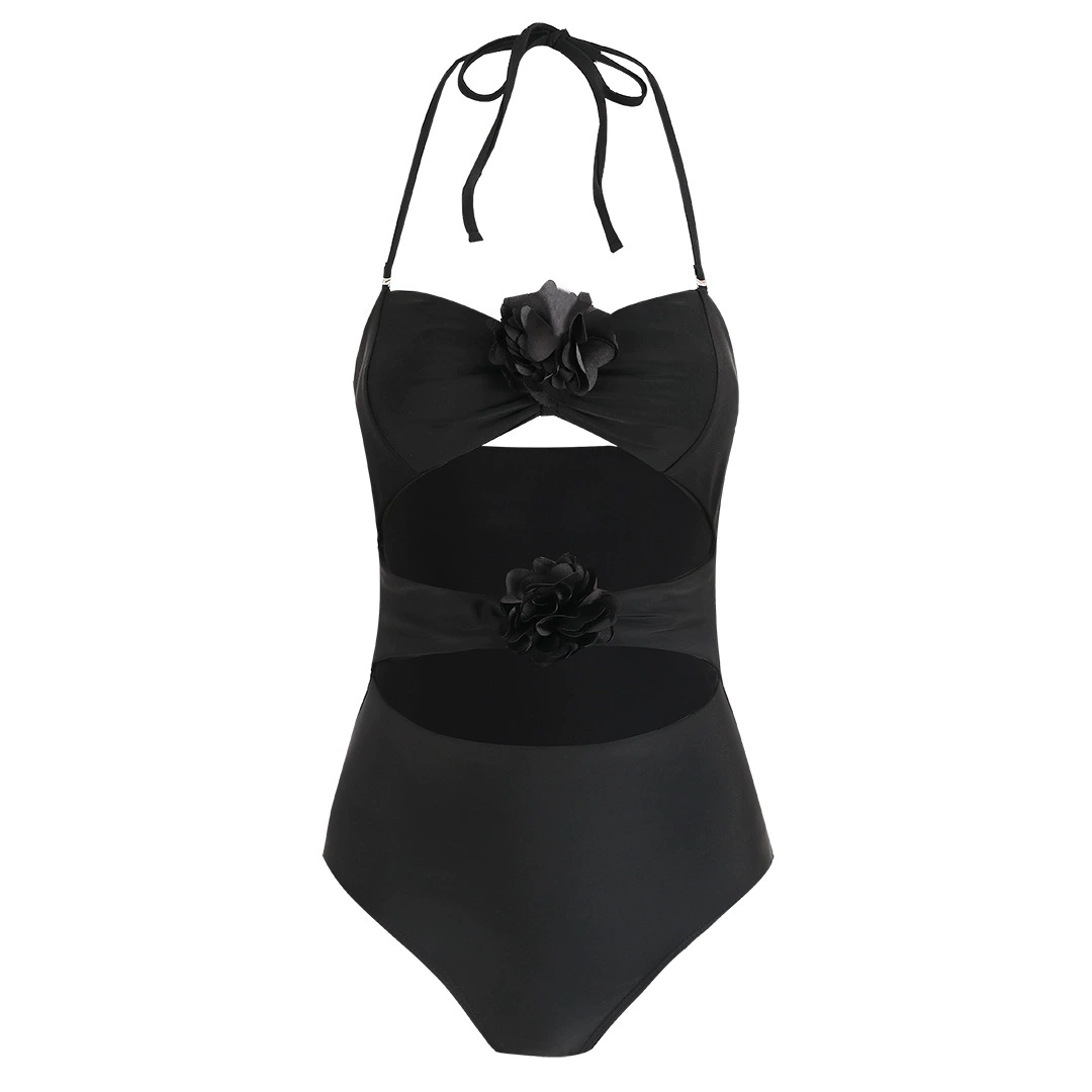 One-Piece Swimsuit and Skirt Set view 3