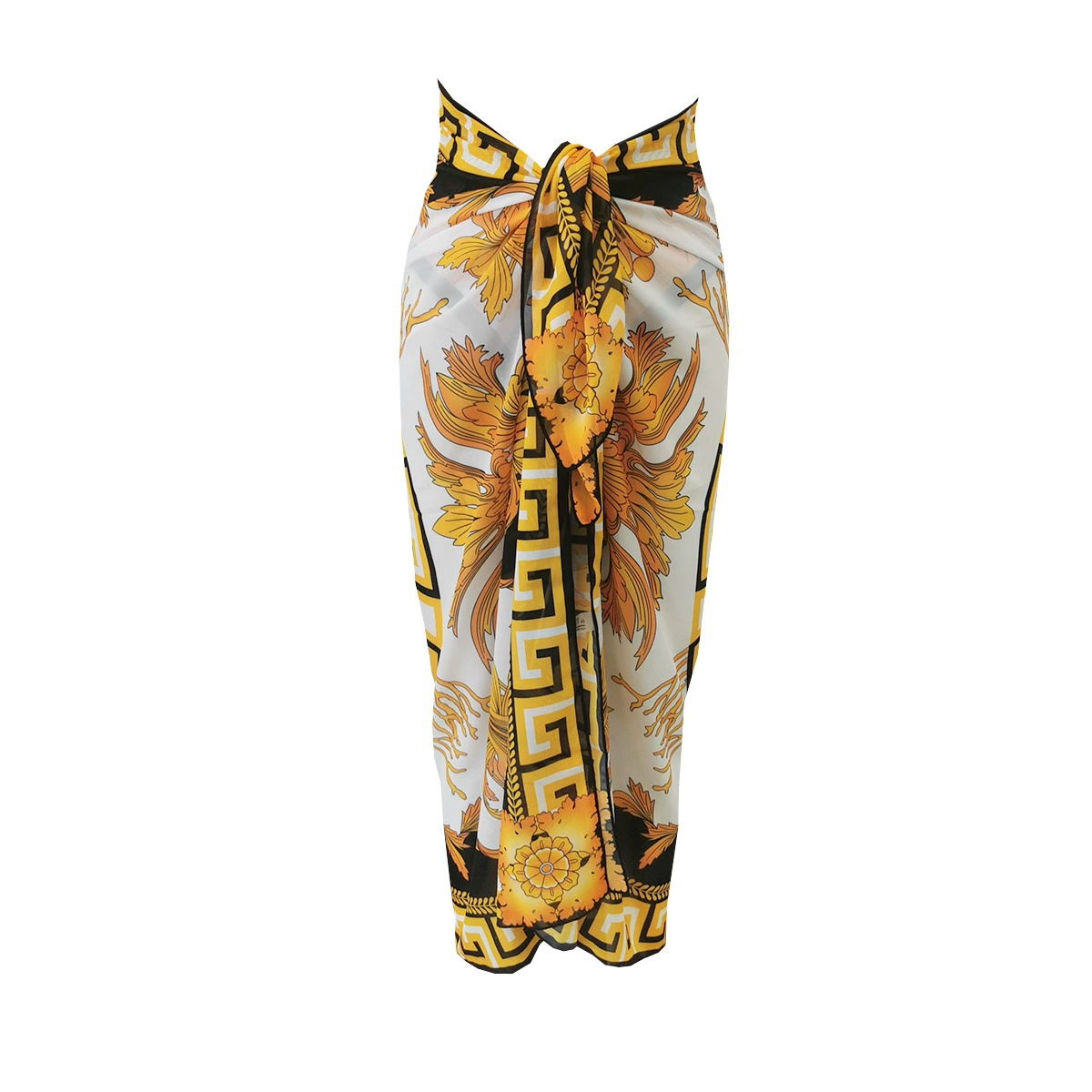 Women's Convertible Bandeau One-Piece Swimsuit and Sarong Set view 4