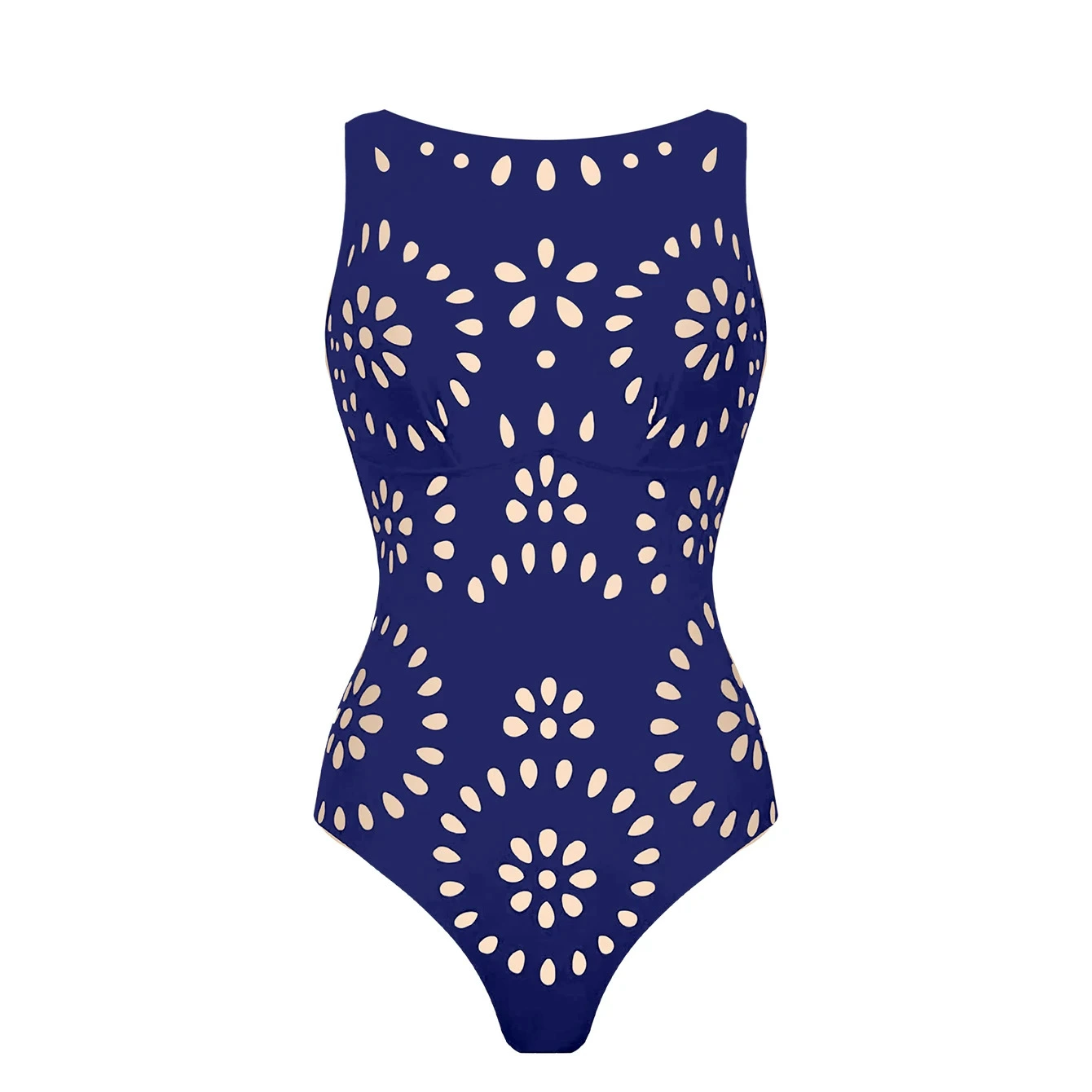 High Neck Cut-Out One-Piece Swimsuit Sleeveless view 3