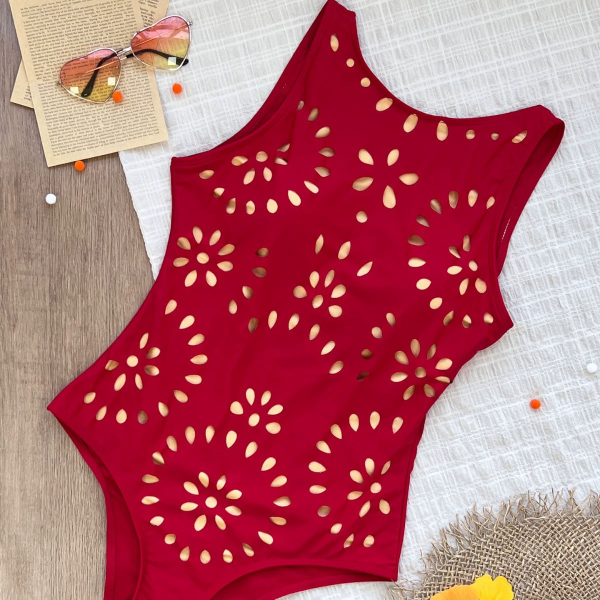 High Neck Cut-Out One-Piece Swimsuit Sleeveless view 4