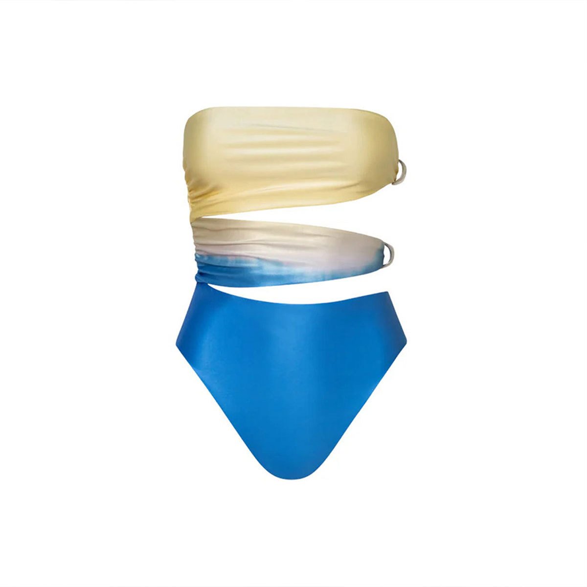 Blue-yellow gradient swimsuit