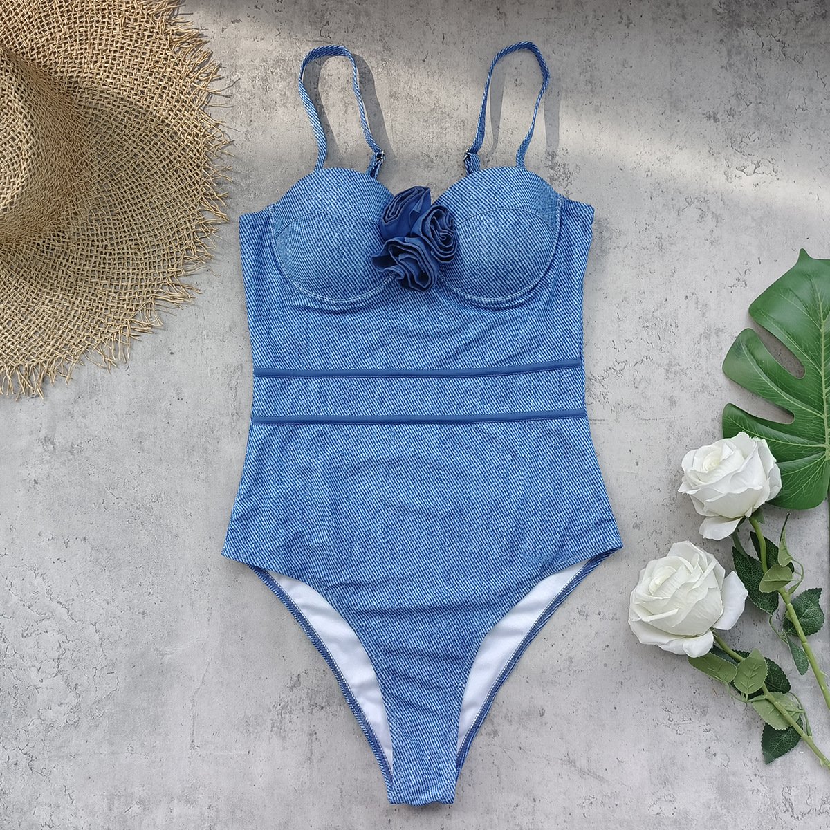 Denim floral