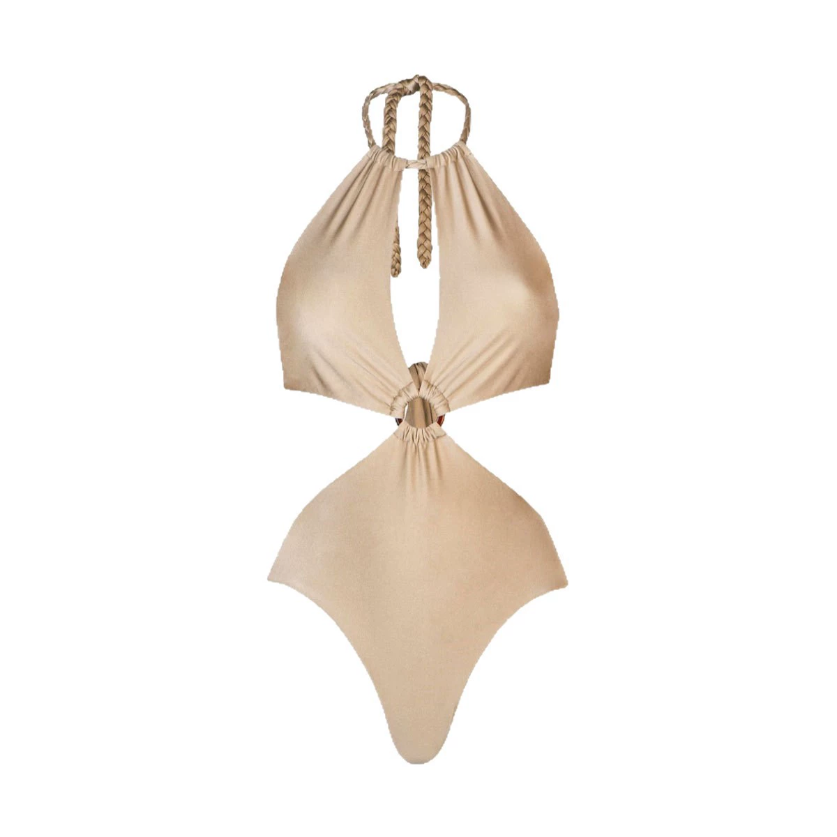 Halter Neck Cutout One-Piece Swimsuit with Ring view 5