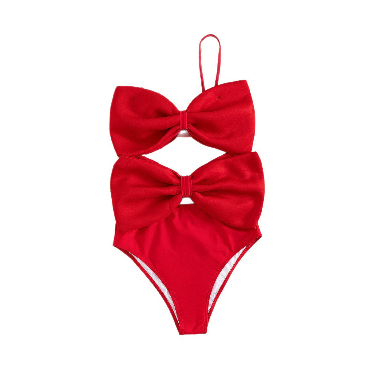 Bow Front Cutout One-Piece Swimsuit with Adjustable Straps view 5