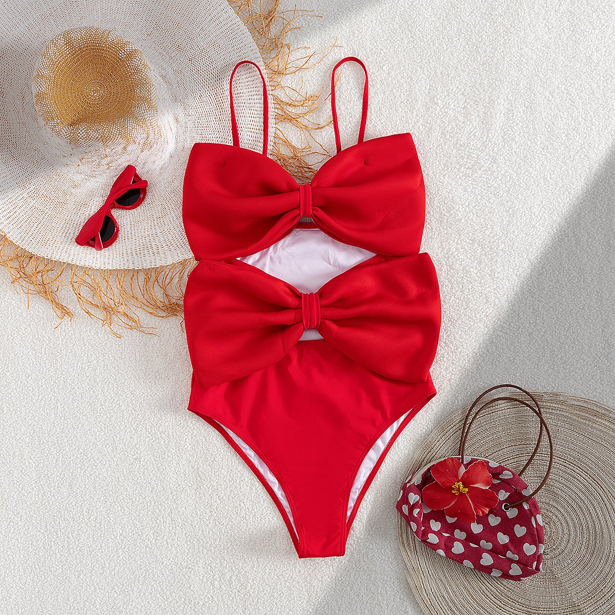 Red with double bow