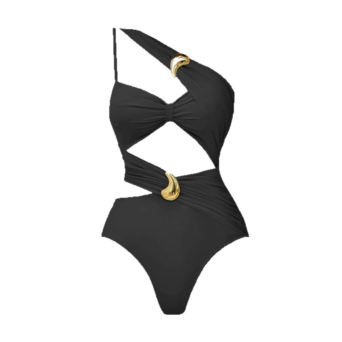 Asymmetric One-Shoulder Cutout One-Piece Swimsuit view 5