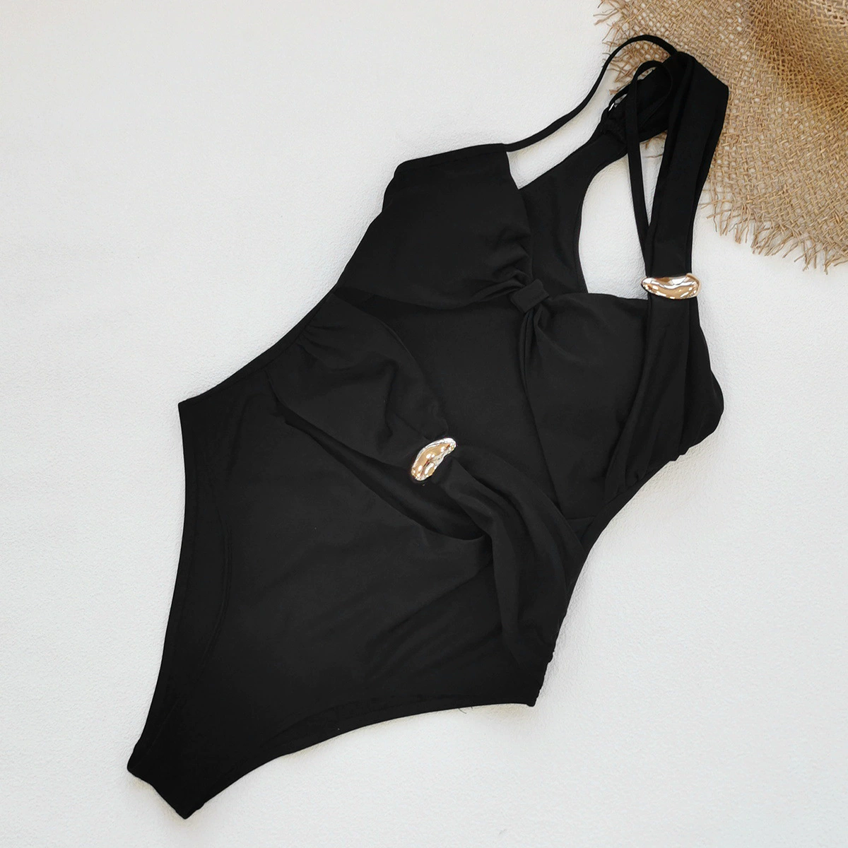 Asymmetric One-Shoulder Cutout One-Piece Swimsuit view 6